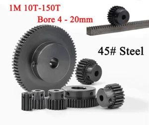1 Mod Stirnrad10T-150T Zähne Getriebe Zahnrad mit Schritt 45#Stahlritzel Zahnrad - Bild 1 von 32