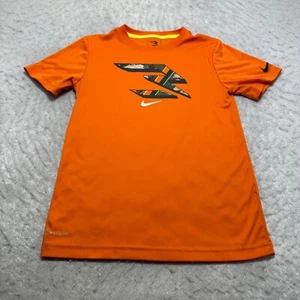 Nike Dri Fit 3Brand Russel Wilson Running Workout T Shirt Orange Boys Size Large - Picture 1 of 12