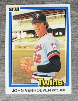John Verhoeven 1981 Donruss Twins #564  *D591*  Set Break - Image 1 of 2