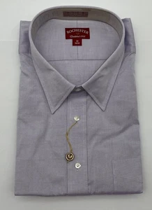 Camicia Oxford Rochester 100% cotone 2 strati pinpoint 20 34/35 viola nuova con etichette - Foto 1 di 5