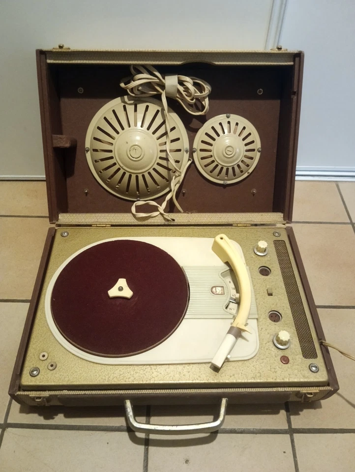 Tourne Disque Philips Ancien Platine Vinyle Valise Vintage - Photo 1/4