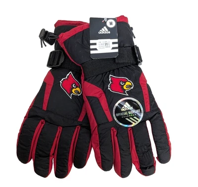 Многоцветные зимние лыжные перчатки Louisville Cardinals от adidas, размер M - Изображение 1 из 2