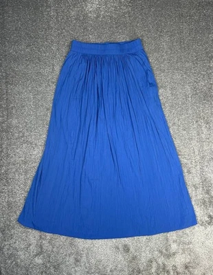 Chicos Pull On Sea Island Skirt Womens 0 Blue A Line Pleated Casual Outdoor New - Image 1 of 4