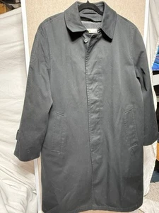 Bill Blass Menswear Black Trench With Zip Out Lining - Picture 1 of 7