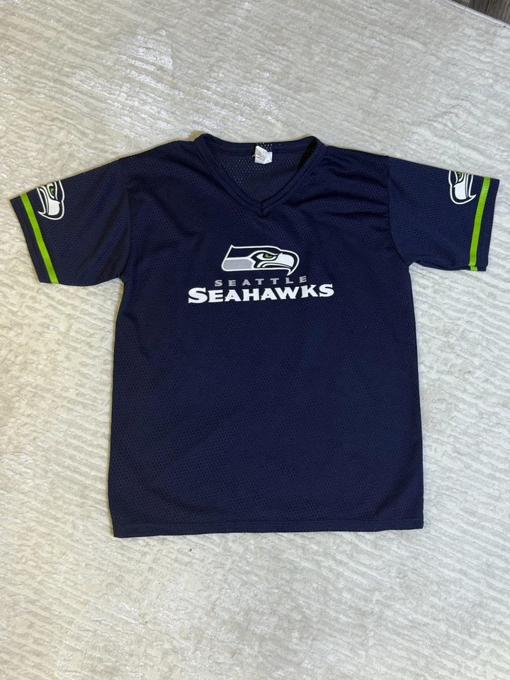 Camiseta deportiva juvenil Seahawks Seattle azul talla mediana Foto 1 de 4