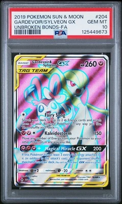 Tarjeta Pokémon PSA 10 Gardevoir & Sylveon GX 204/214 Unbroken Bonds Foto 1 de 2