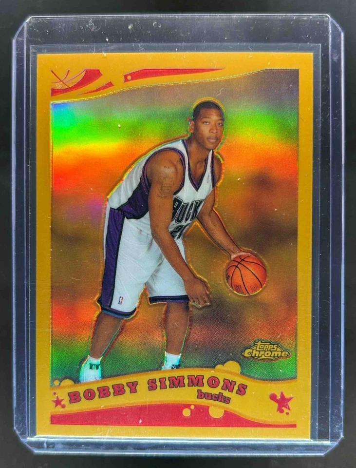 2005-06 Topps Chrome Bobby Simmons Refractor Gold #41/99 Bucks - Image 1 of 2