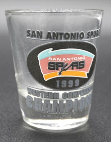 Vintage San Antonio Spurs Western Confrerence Champions 1999 - Shot Glass Cover