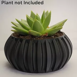 Small Black Planter For Desk Office Plants Succulents Cactus Or Bonsai #6381.75p - Picture 1 of 6