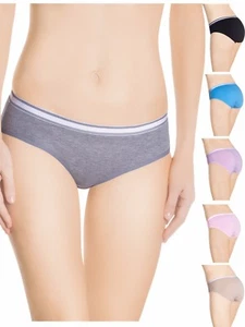 Womens Cotton Solid colors Underwear Panties Pack Bikini Girls Hipster XS pack 6 - Picture 1 of 6