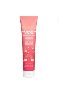 Pacifica Strawberry Peach Body Lotion, Vegan Cruelty Free 5 fl oz Made in USA - Picture 1 of 6