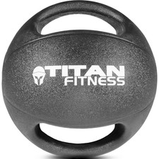 Titan Dual Grip Medicine Ball Rubber Sport Double 6 - 20 lb Weighted