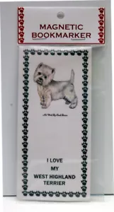 WESTHIGHLAND TERRIER, STEHENDES MAGNETISCHES LESEZEICHEN,"I LOVE MY WESTHIGHLAND TERRIER" - Bild 1 von 3
