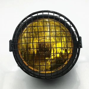 Grill Retro Vintage Motorcycle Headlight Lamp For Cafe Racer Custom Rat Bike - Picture 1 of 9