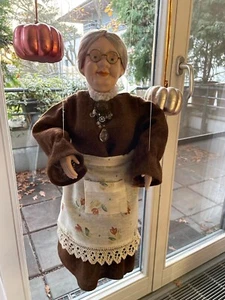 Porzellan Marionette "Oma mit Brille" (Vinetage ca.1970) - Bild 1 von 6