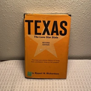 Texas The Lone Star State by Rupert Norval Richardson 1958 2nd Edition HC Book - Picture 1 of 8