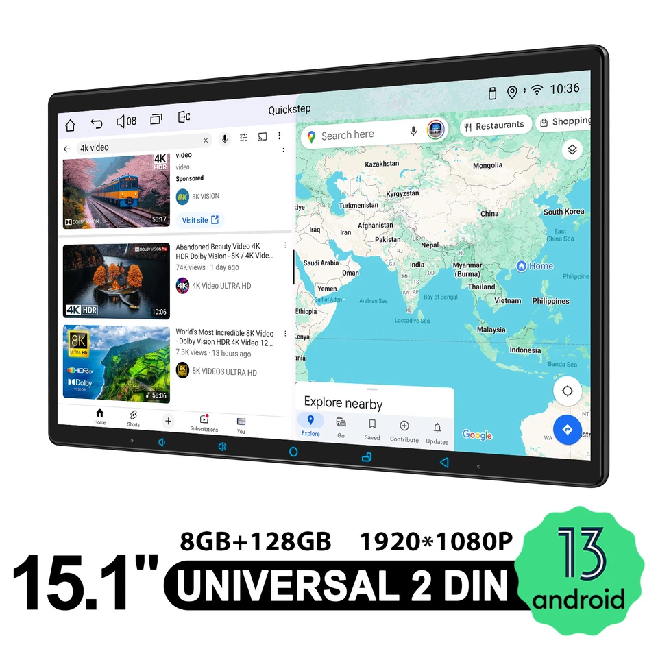 Android13 Qualcomm 8+128G 15,1 Zoll Android Tablet Autoradio mit schnellem Start - Bild 1 von 4