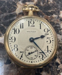 Vintage Waltham 16s/23j Model 1908 Grade Vanguard GF Pocket Watch Runs Well - Picture 1 of 5