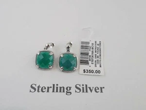 Orecchini a goccia in argento sterling con perle coltivate e agata verde - Foto 1 di 1