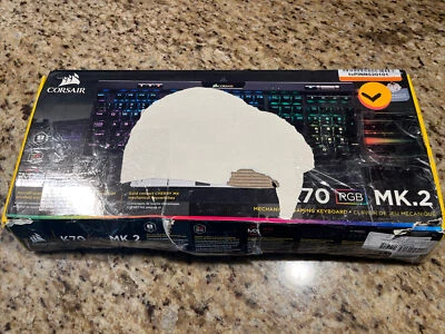 Corsair K70 RGB MK.2 Rapidfire Mechanical LED Backlit Gaming Keyboard, Black - Image 1 of 4