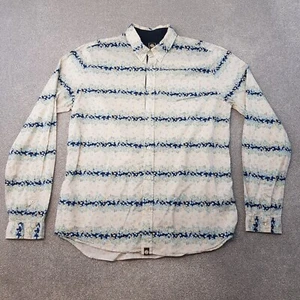 Graziosa camicia uomo verde grande bianca blu floreale casual mod anni 60 Liam Mods Ska - Foto 1 di 10