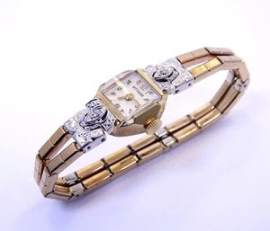 Ladies Vintage WITTNAUER 14k GOLD DIAMOND 17J 6N7 Winding Watch 45344 A137 LW2 - Picture 1 of 13