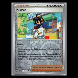 Pokemon Card - Kieran 154/167 - Twilight Masquerade - Reverse Holo - Picture 1 of 1