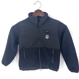 Zara Kids Alastair Mckimm Jacket Girls Size XXS Black Zip Up Elastic Hem Preppy - Picture 1 of 10