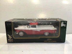 Road Legends 1957 Ford Ranchero 1:18 Diecast Model Car Red/white - Picture 1 of 7