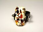 Baltic Amber Mosaic Ring Size 10.5 Multicolor Natural Stone Genuine 6311