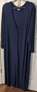 Camicia Jessica London blu navy poli maglia 4x bottoni abito camicia scollo V - Foto 1 di 3