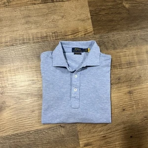 Polo Ralph Lauren Hemd Blau Custom Slim Fit Stretch Mesh Langarm Herren Large - Bild 1 von 12