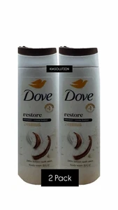 Dove Body Wash Restore Coconut & Cocoa Butter 11 Fl Oz ( 2 Pack) NEW - Picture 1 of 2
