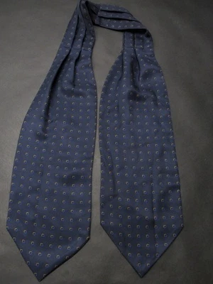 Piattelli Ascot azul marino con cuadrados azules y dorados 51" x 6" ¡LKNW! CC66 Foto 1 de 4