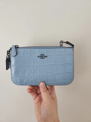 Coach ~ " Nolita 19 " ~ in Cornflower Blue Crocodile Embossed Leather CN382 $228 - Image 1 of 4