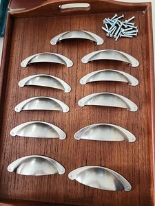 11 INBUS + ROTH BRUSH NICKEL Schrank Tasse Zugknopf Schublade Griff 2,5"/4" Länge - Bild 1 von 7