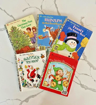 Set of  5 Little Golden Books Classic Christmas Titles - Image 1 of 4