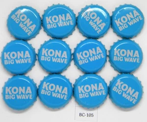 Kona Beer Set of 12 Big Wave Blue Kona Brewing Bottle Caps BC-105 - Picture 1 of 1
