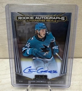 2024-25 O-PEE-CHEE OPC PLATINUM ROOKIE AUTOGRAPHS ETHAN CARDWELL - SHARKS R-EC - Bild 1 von 2