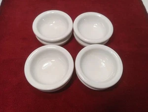 PILLIVUYT France White Porcelain Ridged Butter Pat Individual Butter Dish Salt - Picture 1 of 3