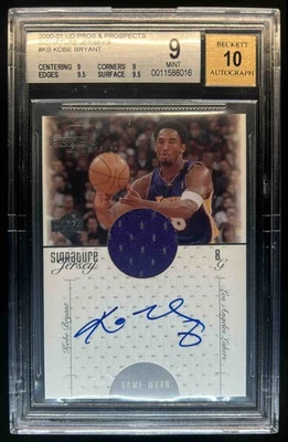 Camisas 2000-01 Upper Deck Pros & Prospects Kobe Bryant Signature autografadas #KB BGS 9 - Imagem 1 de 2