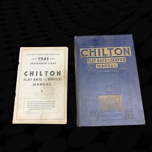 Chilton 1941 Flat Rate and Service Manual with Factory Parts & Price List