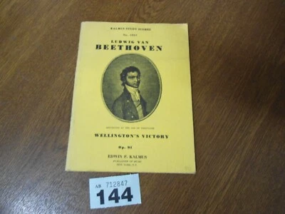 No.1001 BEETHOVEN Wellington`s Victory Op.91 / KALMUS Study Score - Image 1 of 4