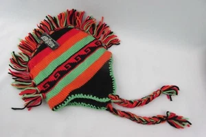 NEW 100% Acrylic Fleece Lined Winter Mohawk Knit Ski Hat Ear Flaps Ties Unisex - Picture 1 of 3