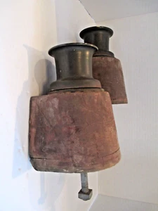 PAIR OF VINTAGE BRONZE SNUBBER SAILBOAT WINCHES Smooth Operating C57 - Picture 1 of 10