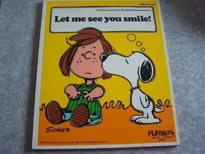2 rompecabezas de madera vintage Peanuts Snoopy Playskool Foto 1 de 2