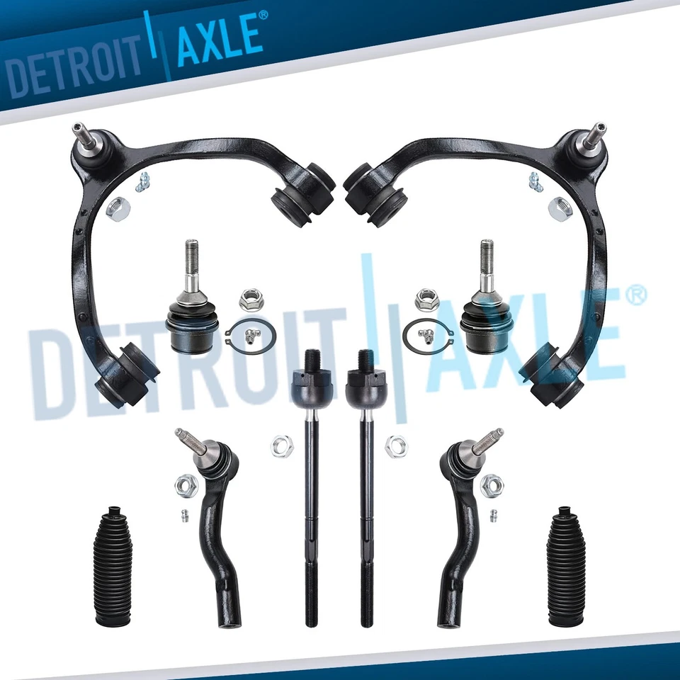 10pc Front Upper Control Arm Ball Joint TieRod Kit for 2003-04 Mercury Marauder - Image 1 of 4