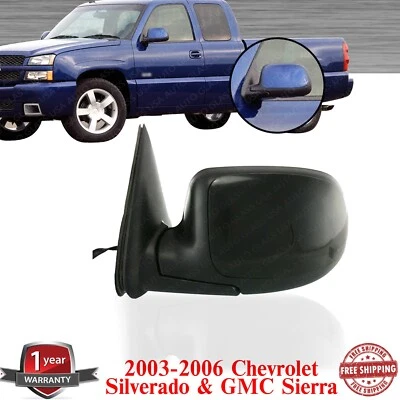 Espejo pintado lado del conductor para 00-07 GMC Sierra 1500 2500 HD Chevrolet Foto 1 de 4