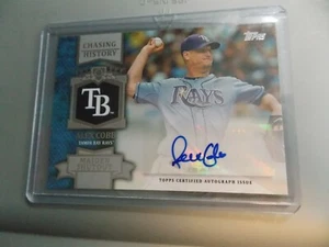 2013 Topps Alex Cobb Chasing History Auto Autograph Rays - Picture 1 of 2