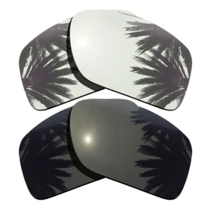 Black&Silver Replacement Lens for-Oakley Double Edge OO9380 Sunglasses Polarized - Imagen 1 de 6
